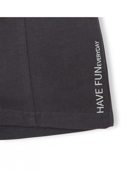 Bermudas jersey com cordão cinzentas menino