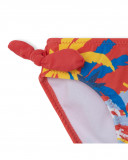 Cuecas de banho coral folhos menina