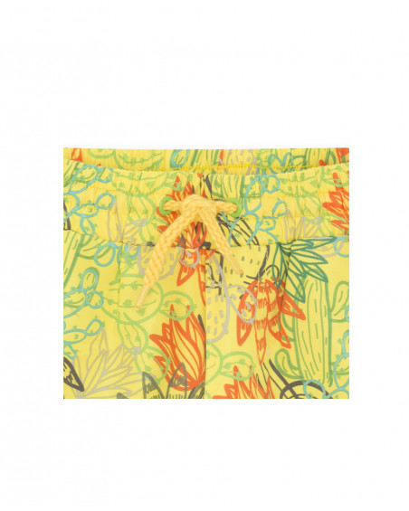 Calção de banho amarelo estampado cato menino