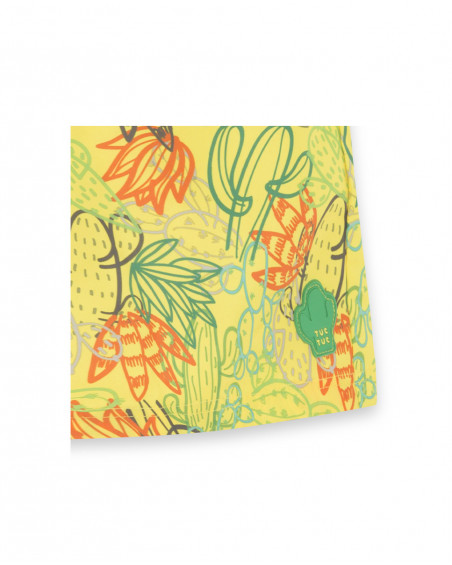 Calção de banho amarelo estampado cato menino
