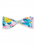 Bandolete jersey rosa estampado flores tropical menina Bandolete jersey rosa estampado flores tropical menina