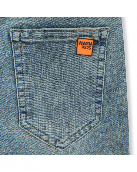 Calças nath kids by tuc tuc denim cinco bolsos azul desgastado Calças nath kids by tuc tuc denim cinco bolsos azul desgastado