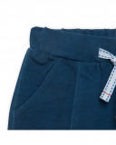 Bermudas de felpa azul texto menino Bermudas de felpa azul texto menino