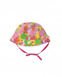 Chapéu reversível fúcsia e estampado cato multicolor menina