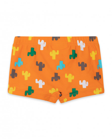 Boxer banho laranja desenhos cato menino Boxer banho laranja desenhos cato menino