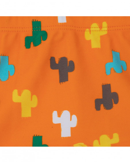 Boxer banho laranja desenhos cato menino Boxer banho laranja desenhos cato menino