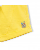 Conjunto de camisola de manga curta castanho e bermudas jersey