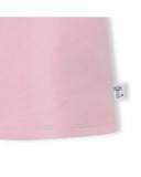 Camisola jersey de manga curta rosa girafa menina