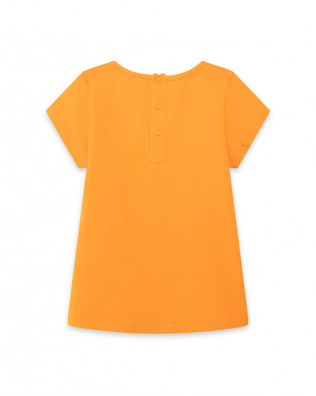 Camisola de manga curta laranja cato menina