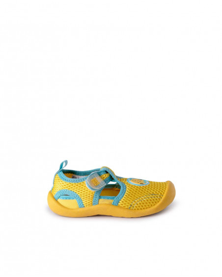 Sapatos de desporto licra velcro amarelos menino Sapatos de desporto licra velcro amarelos menino
