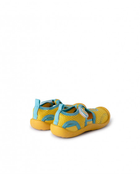 Sapatos de desporto licra velcro amarelos menino Sapatos de desporto licra velcro amarelos menino