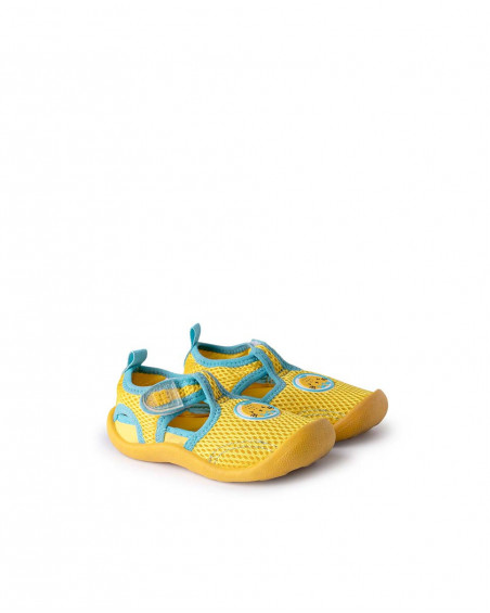Sapatos de desporto licra velcro amarelos menino Sapatos de desporto licra velcro amarelos menino