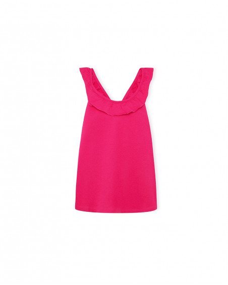 Camisola alças nath kids by tuc tuc fúcsia folhos menina Camisola alças nath kids by tuc tuc fúcsia folhos menina