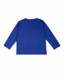 Camiseta de malha azul e cinza menino ativo Camiseta de malha azul e cinza menino ativo