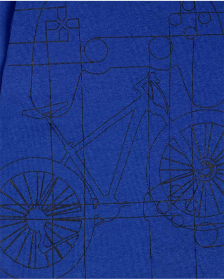 Camiseta de malha azul e cinza menino ativo Camiseta de malha azul e cinza menino ativo