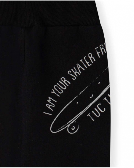 Moletom e calça de pelúcia azul e preto Boy Connect Moletom e calça de pelúcia azul e preto Boy Connect